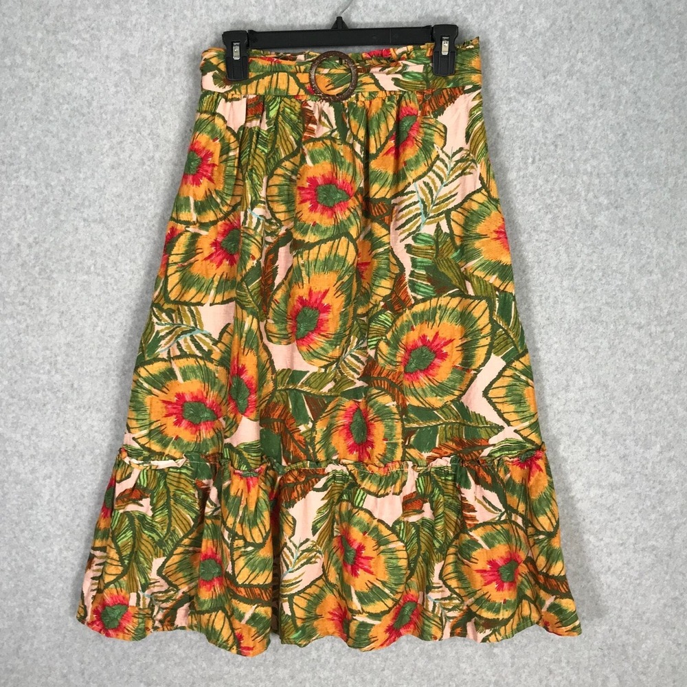 Cynthia Rowley Multicolor Floral Midi Skirt